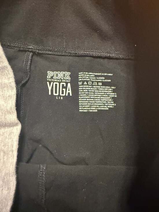 Victoria's Secret PINK Yoga FoldoverLeggings with Rainbow Sequin Logo y2k - Picture 4 of 5